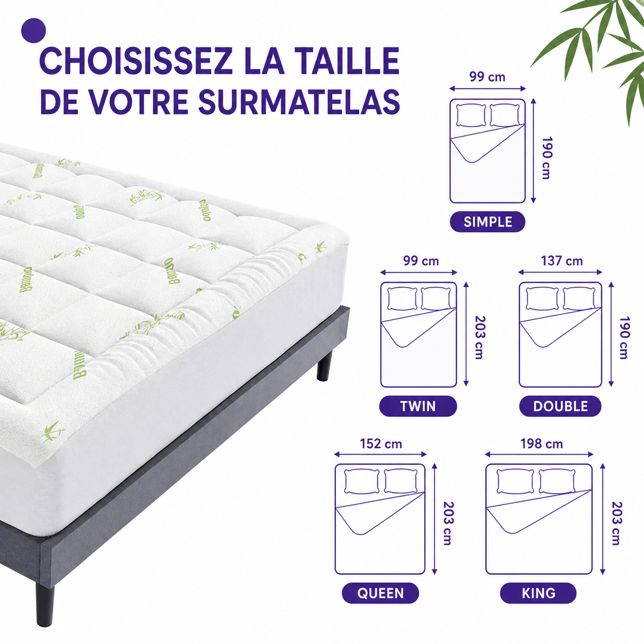 Somboo - Surmatelas En Bambou
